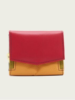 Soruka Genuine Leather Color-block Wallet. Artisan | Eclectic | Tri-Fold |Unique